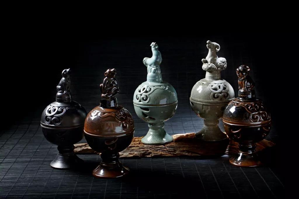 粗瓷香爐-大宋定窯十二生肖香爐部分展示 粗瓷香爐-大宋定窯十二生肖香爐部分展示