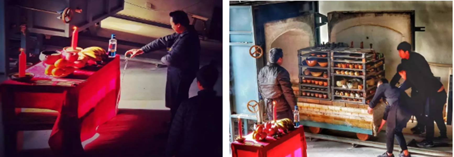 大宋定窯的工匠們在開窯前祭拜窯神 大宋定窯的工匠們在開窯前祭拜窯神